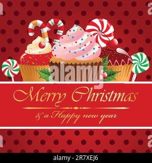 Christmas pastry and sweets. Stock Vector