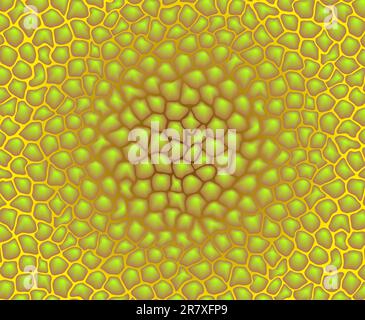 Vector color texture - yellow irregular pattern of cells Stock Vector