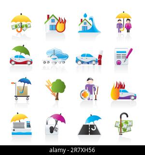 car, flood, disaster, icon, cloud, rain, car flood disaster icon Stock ...