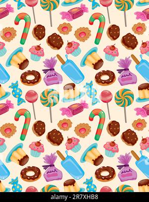 seamless candy pattern Stock Vector