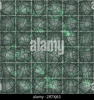 eps10, vector seamless  pattern with shells on  grungy background Stock Vector