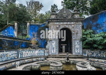 Fronteira Palace, one of the most beautiful residences in Lisbon, Portugal with azulejos tile decoration Stock Photo