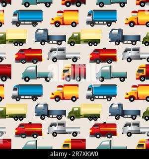 seamless truck pattern Stock Vector