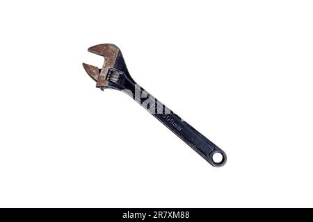 Adjustable wrench isolated on white background Stock Photo
