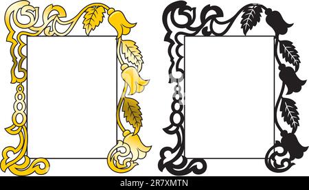 Two variant of design of a patten frame. Stock Vector