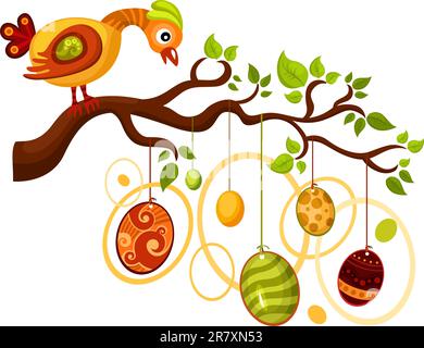 vector illustration of a easter card Stock Vector