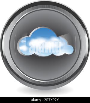 Cloud Shape For Computer Cloud shape cut out from a computer monitor with a view of the clouds ...