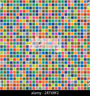 Vector abstract seamless pattern of colored squares Stock Vector