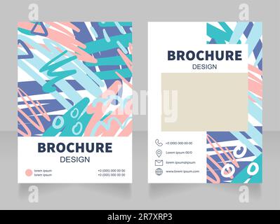 Abstractionism artworks auction blank brochure design Stock Vector