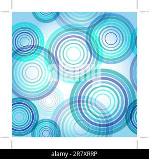 Abstract seamless background made of set of rings, vector illustration, eps10, 2 layers Stock Vector