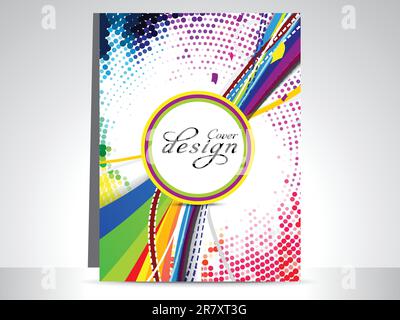 abstract colorful dotted flayer vector illustration Stock Vector