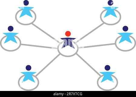 People connection scheme. Vector Stock Vector