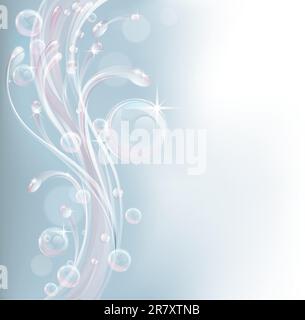 Light coloured feminine transparent water background design Stock Vector