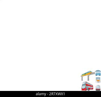 Town passenger transport. Set. Vector illustration Stock Vector
