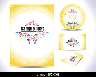 abstract colorful ornamental artistic corporate template vector illustration Stock Vector