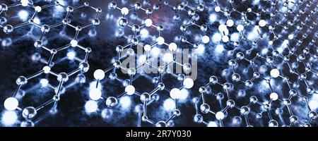 Abstract futuristic network lines background. Big data and cybersecurity. Neural network and cloud technologies. Global database and artificial intell Stock Photo