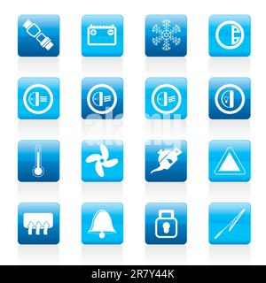 Car Dashboard icons -  vector icons set Stock Vector
