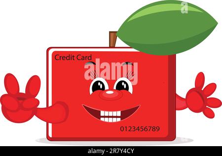 Friendly credit card, vector. Stock Vector