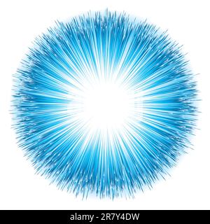 Blue light explosion. Vector illustration Stock Vector