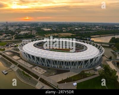 National Athletics Centre in Budapest, Hungary. This area is a part of Csepel district in the capital city of Hungary. This place host of the World at Stock Photo