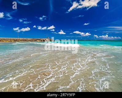 DuBois Park, Jupiter Beach and inlet, areal views, Florida, USA Stock Photo