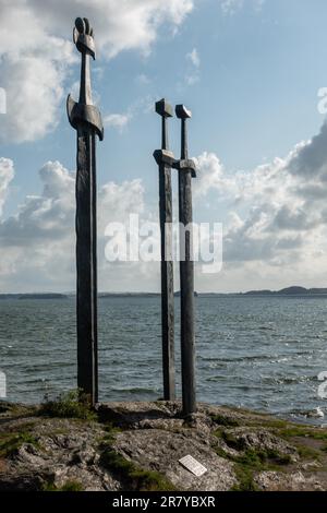 Swords in the rock, monument in Stavanger, Norway Stock Photo