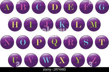 alphabet buttons collection Stock Vector Image & Art - Alamy