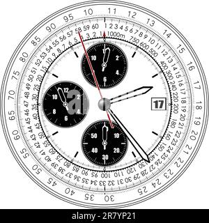 clocks, this illustration may be useful as designer work Stock Vector