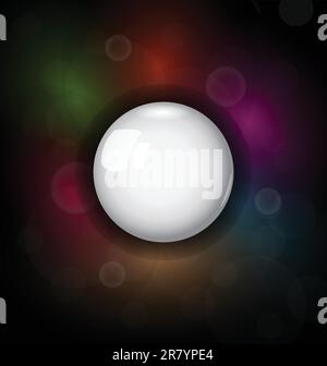 Illustration speech bubble on dark background - vector Stock Vector