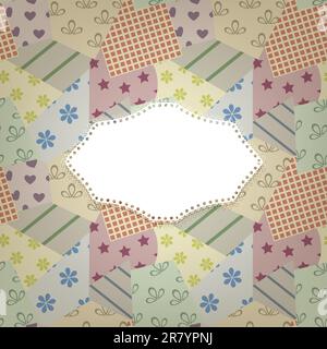 vector seamless retro pattern and napkin for your text Stock Vector