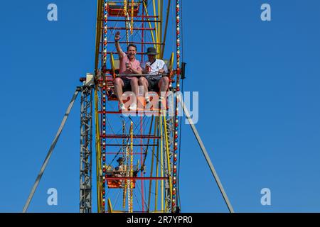 Eridge, UK. 16th June, 2023. Eridge Park, Eridge, Kent, UK on June 16 2023. Festival goers enjoy the sights and sounds during the Black Deer Festival of Americana in the grounds of Eridge Park, Eridge, Kent, UK on June 16 2023. Credit: Francis Knight/Alamy Live News Stock Photo