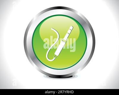 abstract glossy audio jack button vector illustration Stock Vector