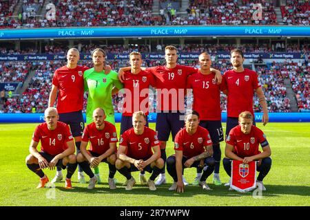 Oslo, Norway, 17th June 2023.  Norwegian team for the UEFA Euro 2024 qualifier between Norway and Scotland at Ullevål Stadium in Oslo  Credit: Frode Arnesen/Alamy Live News Stock Photo