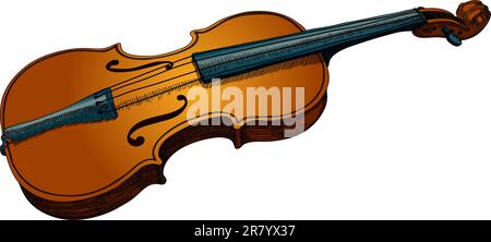violin, this illustration may be useful as designer work Stock Vector