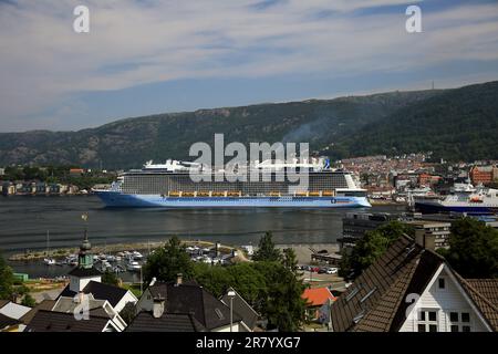 Anthem of the Seas visiting Bergen, Norway Stock Photo