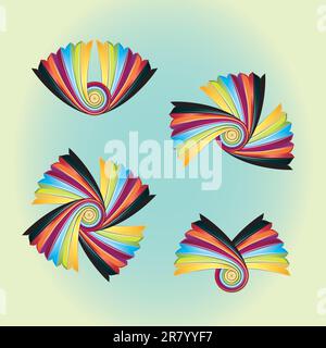 abstract decorative texture with colored stripes Stock Vector