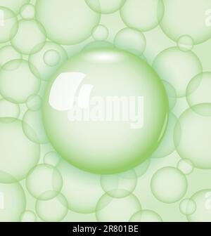 Illustration transparency ball with soap bubble - vector Stock Vector