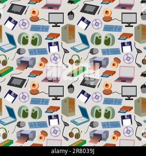 seamless computer pattern Stock Vector