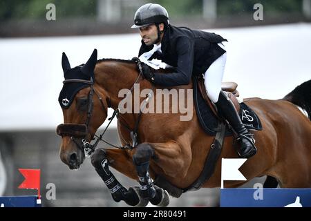 Abdel Sa d Belgium with the horse Bonne Amie during the Grand