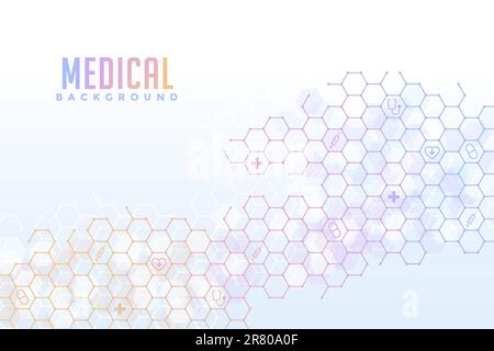 modern blue medical background vector gradient molecule geometry Stock Vector