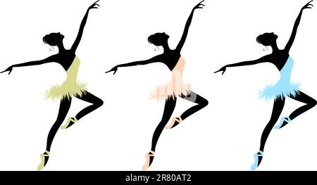 Ballet dancers for your design Stock Vector