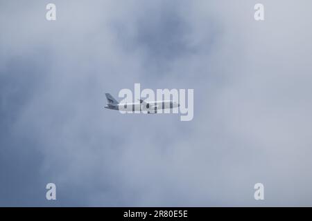 Chiangmai, Thailand -   June  17 2023: HS-PPH Airbus A320-200 of Bangkok Airway. Take off from Chiangmai airport to Phuket. Stock Photo