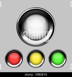 Glossy buttons, eps10 Stock Vector