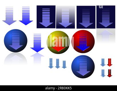 Set of the vector buttons for website - download. This file is vector, can be scaled to any size without loss of quality. Stock Vector