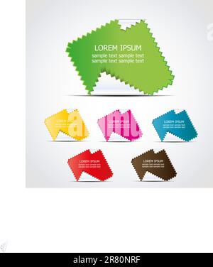 set color labels, stickers, banners 1 Stock Vector
