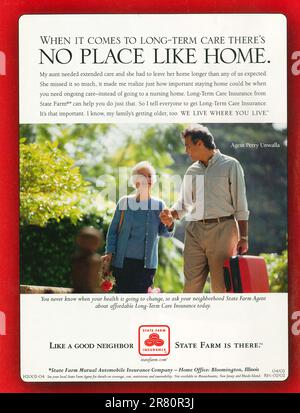 State Farm Insurance advert in a magazine  June 2002 Stock Photo