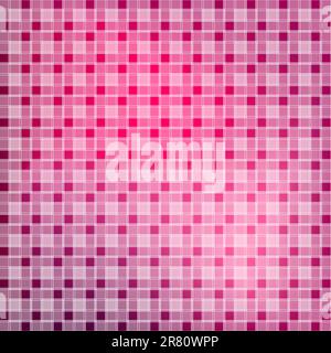 Abstract tile red and pink seamless background. Square pixel mosaic vector Stock Vector