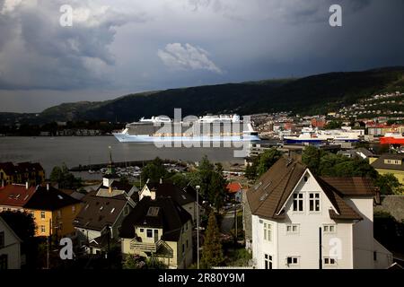 Anthem of the Seas visiting Bergen, Norway Stock Photo