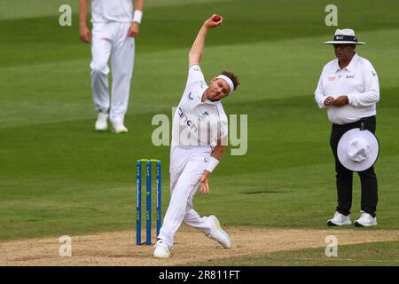 Birmingham, England. 18th June, 2023. England's Stuart Broad during the Ashes first test at Edgbaston. Picture credit should read: Ben Whitley/Alamy Live News. Stock Photo