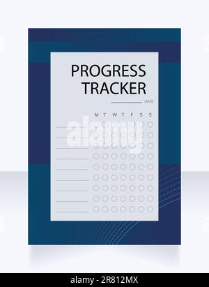 Education progress tracker worksheet design template Stock Vector